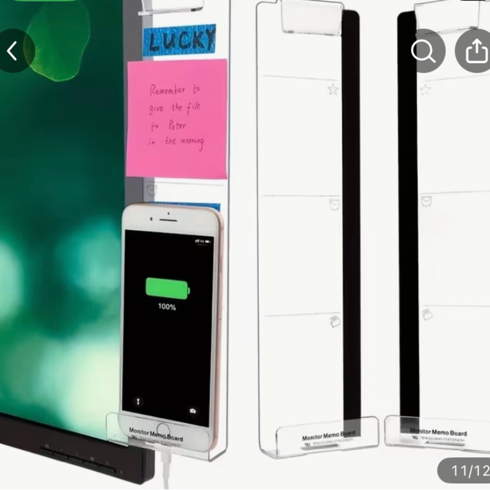 Monitor Memo Board with Phone Holder